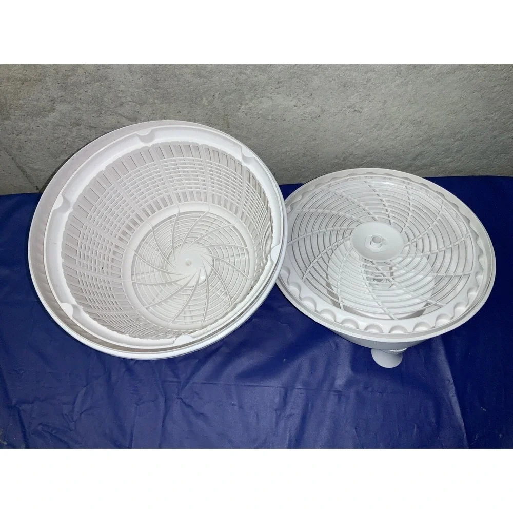 Salad Spinner Vegetable Washer Dryer Basket Colander Kitchen Tool‎ White